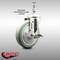 Service Caster 5 Inch 316SS Gray Polyurethane Swivel 10mm Threaded Stem Caster with Brake SCC-SS316TS20S514-PPUB-TLB-M1015 - alternate 3